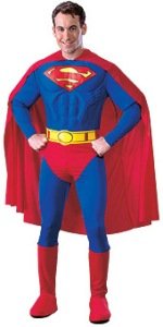  Superman Deluxe Muscle Adult Costume Size Medium
