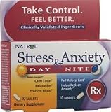 Natrol Stress and Anxiety: DAY and NITE Formula 10+10 Tablets 20 tabs