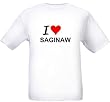 I LOVE SAGINAW - City-series - White T-shirt