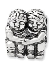 Childhood Friends Charm in Silver For 3mm Charm Bracelets