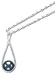 Solid Sterling Silver Hematite - Happiness Pendant