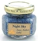 Aloha Bay Palm Wax Candles - Night Sky (Navy Blue) - Scented Trip Light Jars 1.2 oz 12 Hours