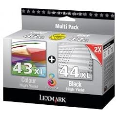 80D2966 LEXM INK(2) KOMBIPACK No.43 col + No.44 blk