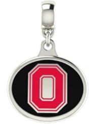 Ohio State OSU Buckeyes College Dangle Bead Fits Most European Style Bracelets Including Chamilia, Kera Troll and More. Officially Licensed, High Quality Bead in Stock for Fast Shipping