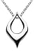 Kit Heath Ladies Sterling Silver 90ELHP Organic Teardrop Pendant & 18