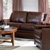 Gibson Contemporary Leather Loveseat by Coaster - Warm Brown Bonded Leather
