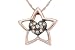 1/10 Carat Chocolate Diamond 14K Pink Gold Star Pendant w/Chain