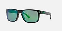 Oakley Holbrook Sunglasses Matte Black / Jade Irdium Lens
