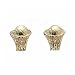 14K Gold BASKETBALL IN HOOP EARRING. Jewelry