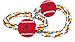 Pet Supplies : "Rope Toys w/2 Tennis Balls 14"" Twin Loop"