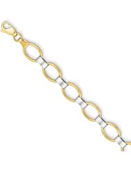14k Two-Tone Polished Fancy Bracelet