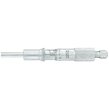 Starrett V1263MRL Stainless Steel Micrometer Head, 0-25mm Range, 0.001mm Graduation, +/-0.00075mm Accuracy, Ratchet Stop Thimble, Lock Nut