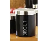 Retro Black Enamel Kitchen Biscuit Storage Jar Canister