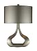 Dimond D1840 17-Inch Width by 26-Inch Height Carolina Table Lamp in Silver Leaf with Oval Metallic Silver Faux Leather Shade and Silver Foil Liner