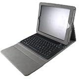 LuvMac iPad 1 BLACK Multifunctional Bluetooth Keyboard Luxury Executive Wallet / Cover Flip Case