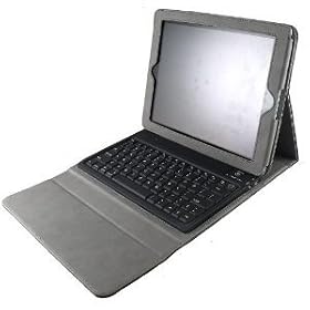 LuvTab iPad 1 BLACK Multifunctional Bluetooth Keyboard Luxury Executive Wallet / Cover Flip Case