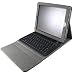 LuvTab iPad 1 BLACK Multifunctional Bluetooth Keyboard Luxury Executive Wallet / Cover Flip Case