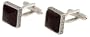 Charcoal Gray Catseye Silver Cufflinks with Gift Box