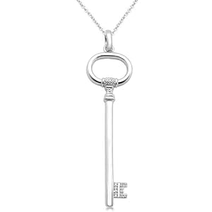 Sterling Silver Diamond Pendant 0 05