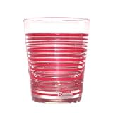 Fiesta Scarlet Stripe 14-ounce Glass Double Old Fashion by Fiesta