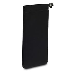 Black Soft Cloth Pouch Case Xylo-Cover with Drawstring: for the APPLE iPHONE 3G & 3GS Mobile Phone.