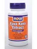 NOW Foods Kava Kava 250mg, 60 Capsules (Pack of 2)