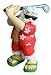 Hawaiian Christmas Ornament Santa Golfing