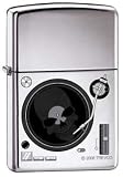 Zippo Lighter - Turntable Skull Logo High Polish Chrome