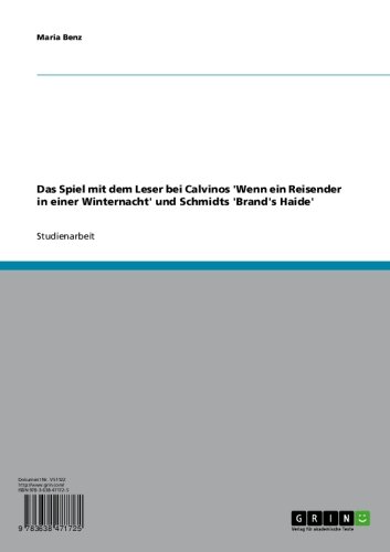 Das Spiel mit dem Leser bei Calvinos 'Wenn ein Reisender in einer Winternacht' und Schmidts 'Brand's Haide' (German Edition)