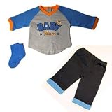 Team Baby Boys 3-Pc Pant Set with Long-Sleeved Tee and Socks - Available in Various Sizes