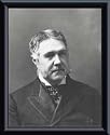 Art Poster Metal Framed Print - President Chester A Arthur - Artist: National Archive- Poster Size: 10 X 8