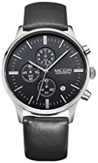 Huangtaii Men's Sport Watch with Black Band White Bezel Black Dial #Dyl-9