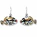 Clearly Charming Tropical Clown Triggerfish Sterling Silver and Enamel Earrings