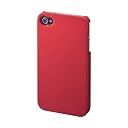 SANWA SUPPLY ラバーコーティングハードケース(iPhone4S用) レッド PDA-IPH44R