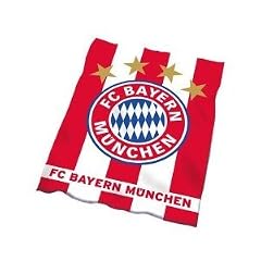 FC Bayern M�nchen Fanartikel Fleecedecke Wappen Streifen Sterne 150x200