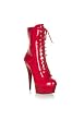 5 3/4 Spike Heel Lace-Up Ankle Boot Women'S Size Shoe With Side Zipper