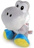 Official Yoshi Island Nintendo DS Plush Stuffed Toy – 5.5″ Gray / White Yoshi