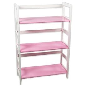 Lipper International 512PK Child's Bookcase, Pink and White