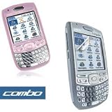 Palm Treo 680, 750 PDA Accessory Bundle Kit - Transparent Pink Silicon / Silicone Skin Cover Case +Premium Reusable Screen Protector with Lint Cleaning Cloth By Ikross