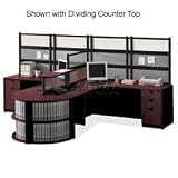2 Person L-Desk Workstation With Bookcase End