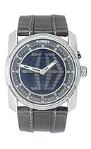 Men's Digital Animation Black Leather