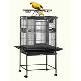 18 X 18 X 64 Wrought Iron Play Top Bird Cage