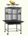 18" X 18" X 54" Black Wrought Iron Playtop Bird Cage