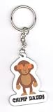 Chimp Daddy Monkey - Rubber Keychain