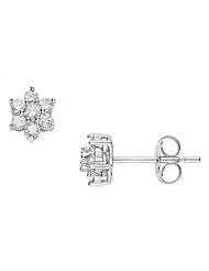 1/4 Carat Diamond 14K White Gold Earrings