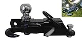 3 Way 2'' Ball Hitch Tow Hook Trailer Receiver Mount