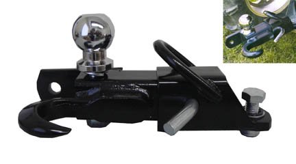 3 Way 2'' Ball Hitch Tow Hook Trailer Receiver Mount
