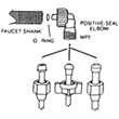United States Hdwe. P-1218C Tub And Shower Hook Up