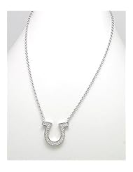 Horseshoes CZ Necklace In 92.5 Sterling Silver