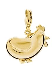 14K Yellow Gold Hen Charm